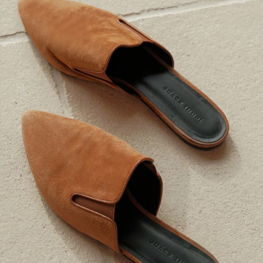 Jenni Kayne suede Mule in Saddle tan brown size 41